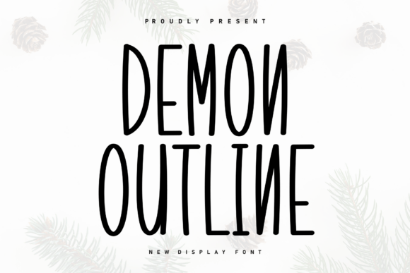 Demon Outline: A Handwritten Font with Cozy Charm