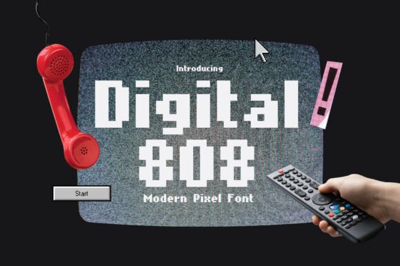 Digital 808: The Pixel Font That Blends Arcade Nostalgia with Modern Design