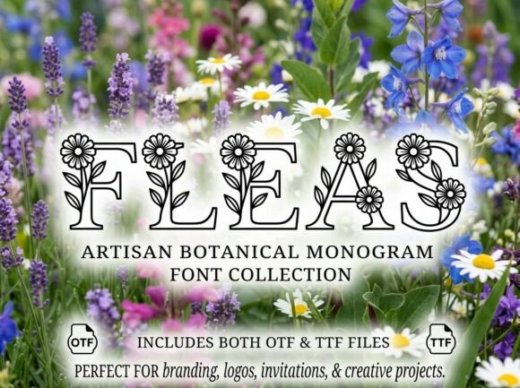 Fleas: Where Hand-Drawn Botanicals Meet Bold Serif Design