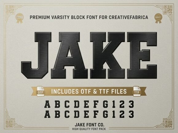Jake: The Bold Varsity Typeface That Commands Attention