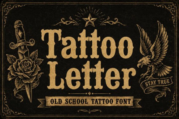 Tattoo Letter: An Old School Font for Modern Brands